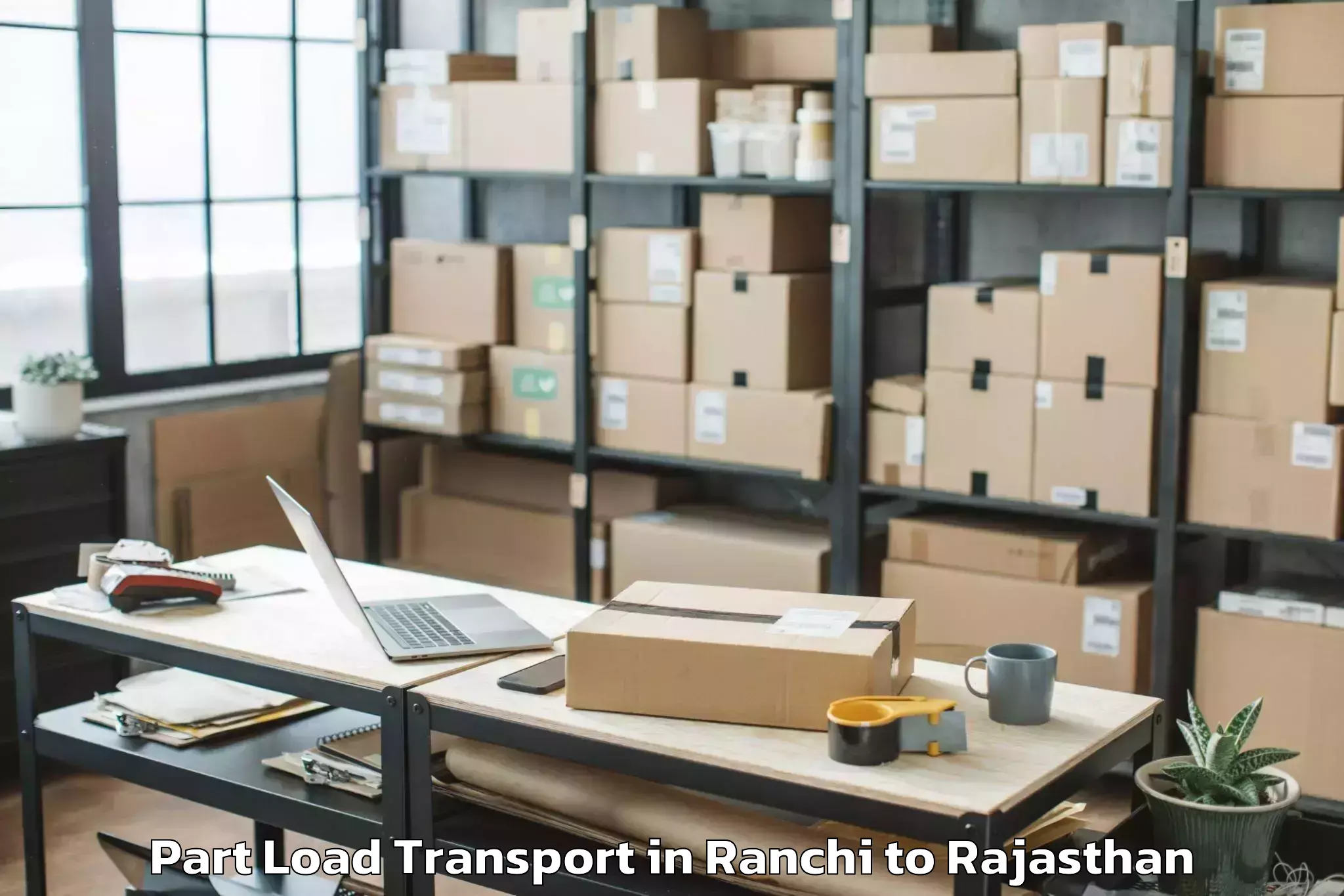 Affordable Ranchi to Niit University Neemrana Part Load Transport